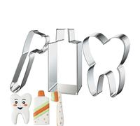 Stainless Steel Cake Cutter,3 Pieces Non-stick Mold With Teeth Design - Ring Baking Molds | For Cakes Desserts Friends Colleagues Home Kitchen
