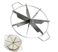 Stainless Steel Cake Cutter - Pastry Cutter 31x26.5x7 cm, Multi-segment Cutter 320g | Distribution system for even pieces, accurate cutting performance, dessert cake, bread dough distribution, U