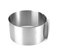 Stainless Steel Cake Ring, Stainless Steel Baking Ring Adjustable from 16 to 30cm Mousse Round Mold Metal Cooking Rings for Desserts Eggs Cooking Pastry Crumpet Rings (high:8cm)