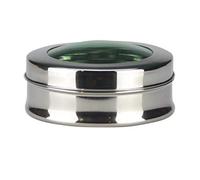 Stainless Steel Cake Storage Tin With See Through Lid Airtight Puri Dabba Canister Cupcake Biscuit Cookie Storage Tin Container Food Storage Roti Chapati Keeper Box, Round (Large-23cm x 10.5cm)