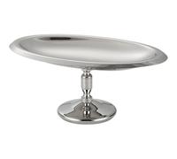 Stainless Steel Cake Tray High-footed Dessert Cup Plate Oval Ice Cream Cup Household Multi Purpose Fruit Display Plate for Party