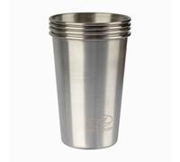 STAINLESS STEEL CAMP CUP, 500ML X4
