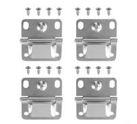 Stainless Steel Camping Cooler Hinges with Screws, 2.3" x 2" Heavy Duty Replacement Parts for Coleman Coolers, Insulated Boxes and Fishing Tackle Boxes, Silver, 4-Pack