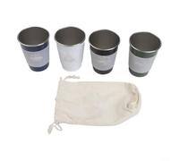 Stainless Steel Camping Cups 350ml 4-Pack Stackable(four colors 350ml)
