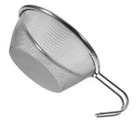 Stainless Steel Camping Skimmer Spoon with Handle Ultra Fine Mesh | Hangable on Pot Side, Fast Drying Design, for Residue and Pulp, Silver Finish