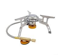 Stainless Steel Camping Stove Split Design Portable | Separates burner from fuel, low center gravity, stable on uneven ground, 4000W power, wind resistant(A 11.7*8.8*7.5cm)