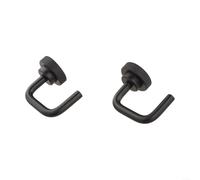 Stainless Steel Camping Table Connecting Hooks - 2-Pack Extension Link Buckles for IGT Folding Tables, 4 x 4 cm, Silver-Black(black)