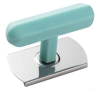 Stainless Steel Can Opener with Wheel and Twist Handle for Jars 3-9.5 cm, Non-Slip PP Handle, Effortless Opening of Bottles and Canned Foods, (Blue)