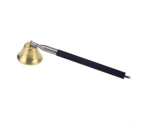 Stainless Steel Candle Snuffer with Telescopic Handle for Safely Extinguishing Scented Pillar and Votive Candles in Home Décor and Ceremonial Use, Black