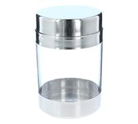 Stainless Steel Canisters Kitchen Storage Indian Ubha Dabba See Through Vertical Canister Storage Tin Jar Multipurpose Airtight for Tea Coffee Sugar Dry Food Snacks Spices (No4 (Diameter: 10.8cm))