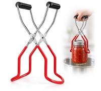 Stainless Steel Canning Jar Lifter Tongs, Anti Slip Handle Jam Making | Safe hot jar handling with anti-slip grip, stainless steel design for jam making, sterilising jars and home canning equipment
