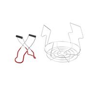 Stainless Steel Canning Rack - Heat-Resistant Lifter Tongs, Stable Base and Anti-Scald Handle, Safe Reliable Tool for Handling Bottles During Boiling | for Kitchen Jam Jar Food Preserving Steaming