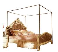 Stainless Steel Canopy Bed Frame - Four Corner Metal Bed Frame for Twin, Full, Queen, King & California King - Durable Mosquito Netting Bracket, 25mm, 1.35×2m