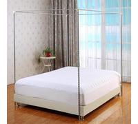 Stainless Steel Canopy Frame Bedroom Decoration Support,for Metal Wooden Bed/platform Size Double Bed Full Double Bed, Mosquito Net For Four-Corner Bed And Mosquito Curtains,22mm,135x200CM