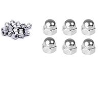 Stainless Steel Cap Nut Hex Acorn Dome Head M3 M4 M5 M6 M8 M10 Marine Grade Nut for Screws Bolts Fasteners, Rust-Resistant Hardware, DIY Home Improvement Outdoor Projects - Pack of 6 (M3)