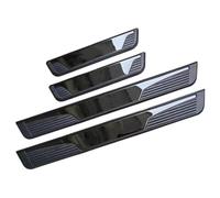 Stainless Steel Car Door Sill Protectors for Jeep Renegade Freedom Trailhawk, Kick Plates Scuff Guard Threshold Covers Anti-Scratch Non-Slip Entry Decoration,D/black