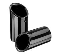 Stainless Steel Car Exhaust Pipe Muffler Tip Tailpipe Exhaust Muffler For A3 A1 A4 B8 2009 2010 2011 2012 2013 2014 2015 Q5 2009 2010 2011 2012 OUSDUO(2PCS Black)