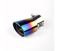 Stainless Steel Car Exhaust Tip, for Opel Corsa E 3/5-door Hatchback 2014-2023 Chrome Stainless Steel Rear Exhaust Muffler Easy to install, no drilling required,Blue-Curved