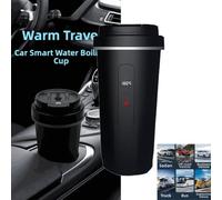 Stainless Steel Car Kettle 12V 24V Dual Voltage Leak Proof Design With Safety Protection And Four Temperature Settings 500ml Capacity