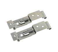 Stainless Steel Car License Plate Frame Holder Spring Loaded Bracket Clamps Truck Trailer Number Plate Clips Cover 2pcs Spring Loaded Number Protective Secure Number Plate Frames Stylish