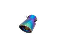 Stainless Steel Car Modified Tail Rear Chrome Round Exhaust Pipe Tail Muffler Tip Pipe Car Exhaust Muffler Tip Round(A14 Full Colorful)