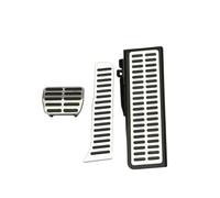 Stainless Steel Car Pedals Compatible For VW Golft 5 6 Tiguan Touran Compatible For Skoda Octavia A5 LHD Accelerator Gas Brake Clutch Rest Pedal Cove(AT with Rest)
