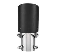 Stainless Steel Carbon Fiber Tail Throat Straight For Edge Single Exit Car Exhaust Pipe Muffler End Tip Tailpipe 63-89 Mm Car Exhaust Pipe Tailpipe