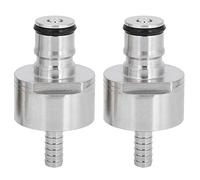Stainless Steel Carbonation Cap,2Pcs Barbed Ball Lock Type 5/16 in Suitable for Home Brew Bar Pub Soft Drink Pet Bottles