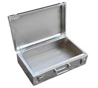Stainless Steel Carry Case for Auto Repair, Single-tier Storage Box, Portable, with A Lock, Suitable for Industrial, Auto Repair, and Maintenance Use(40x30x13cm/15.7x11.8x5.1in)
