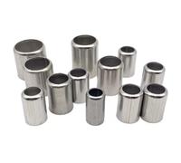 Stainless Steel Cast Pipe Fitting, 50Pcs/Pack Sleeve Exhaust Connector 11.5MM -20MM Joiner, High-Pressure Hose Crimp Tools(18mm) Barb Fittings