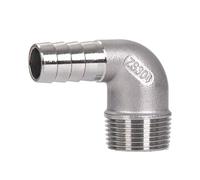 Stainless Steel Cast Pipe Fitting, Stainless Steel Elbow, 1/8" 1/4" 3/8" 1/2" 3/4" 1" 2" Male 6 8 10 12 14 15-60mm Hose Elbow 90 Deg 304 Elbow Pipe Fitting Connector, 1pcs(1 1l4 BSPT to 32mm)