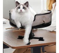 Stainless Steel Cat Bed, Elevated Pet Perch for Small & Medium Cats, Durable Metal Nest, Space-Saving Design, Easy Installation