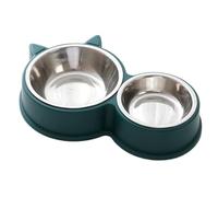 Stainless Steel Cat Bowls - 30x14x5cm Cat Ear Shape Dog Bowls | Water And Food Puppy Feeder Bowl Set | Thickened Puppy Licking Toys Pet Supplies For Metal Cat Bowls Prevent Tipping