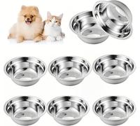 Stainless steel cat bowls，3PCS Cat Bowls Whisker Friendly,Elevated Stand,Dishwasher Safe Shallow Wide Flat Cat Food Bowls,Metal Cat Dishes Whisker Fatigue Relief,Replacement Basic Cat Plates