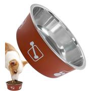 Stainless Steel Cat Bowls, Printed Large Capacity Dog Dishes, 4.3x4.3x1.8 Inches Sturdy Pet Supplies, Feeding Accessories for Kennel Farm Puppy Ferret Crate Home Camping