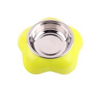Stainless Steel Cat Feeding Bowl, Removable Flower Shaped Plastic Stand, Feeding Bowl for Small and Medium Dogs, Easy to Clean, Cat Feeding Bowls, Cute Stainless Steel, Anti Raised