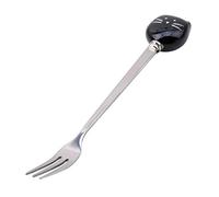 Stainless Steel Cat Fork Dinner Table Forks for Fruit Salad Dessert Black Professional Processed