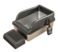 Stainless Steel Cat Litter Box, 60x40x26cm XL Cat Litter Tray with Lid, Large Capacity Metal Cat Litter Tray, High Sided, Non-Stick Surface, Scratch Resistant, Easy Clean