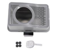 Stainless Steel Cat Litter Box Anti Splash High Sides Semi Enclosed Extra Large Litter Box for Large Cats Durable Easy Clean Stylish Design