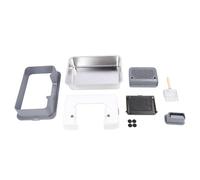 Stainless Steel Cat Litter Box Enclosed, Large Metal Litter Pan for Cats, Odor Control Covered Litter Box with Splashproof Design, Wooden Storage Box Included for Home Use