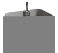 Stainless Steel Cat Litter Box - Extra-Large High-Sided Pan, Anti-Leak Cat Litter Tray with Foot Pedal and Scoop | Littering Box for Small Animals Indoor Corner, Apartment, Bedroom, Balcony, Terrace