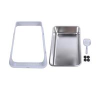 Stainless Steel Cat Litter Box Odor Control High Sides Metal Litter Box Anti Urine Leakage Easy Cleaning Large Litter Pan with Top Lid (Large 15x10x10cm/ 5.91x3.94in)
