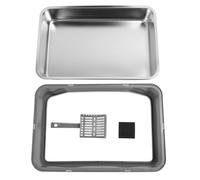 Stainless Steel Cat Litter Box with Lid, Enclosed Kitty Litter Box, High Sided Anti Splash Design Blocks Odors, Extra Large Size for Big Cats, Easy to Clean Durable Metal Tray with (Dark Gray)