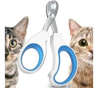 Stainless Steel Cat Nail Clippers - Clean Cut No Shred Mirror Finish Claw Trimmer for Kittens, Bunny, Puppy, Rabbit & Small Pets