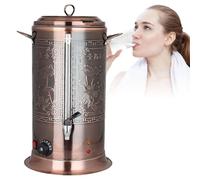 Stainless Steel Catering Hot Water Boiler Tea Urn Coffee - 20L, Lockable Lid, Anti-drip Tap, Temperature Control 30-110 Degree - for Home Shop Hotel Commercial