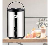 Stainless Steel Catering Urn - 6L/8L/10L/12L/16L/20L Insulated Hot Water Dispenser with Faucet Perfect for Milk Tea Coffee and Beverage Serving