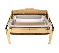 Stainless Steel Catering Warmer Set, Chafing Dish Easy To for Party (Gold Plated)
