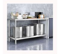 Stainless steel catering workbench, Stainless Food Prep Table，Thickened Tabletop, Load-bearing Without Deformation, Flat And Wear-resistant(180 * 50 * 80cm/71 * 19.7 * 31.5in)