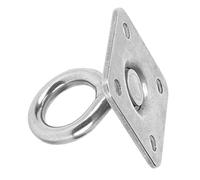 Stainless Steel Ceiling Hooks, Corrosion Resistant Pad Eye Plate U Hooks for Marine Operations, Durable 360° Rotating Design, 1 X Unit (Rotating Square Door Buckle 6MM)
