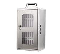 Stainless Steel Cell Phone Locker - Wall-Mounted Storage Cabinet with 60 Slots Secure Lock Box for Classroom, Office, Gym and School Use